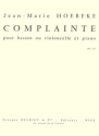 HOEBEKE Jean-Marie Complainte violoncelle Partition