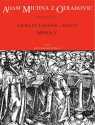 Michna, Adam z Otradovic Sacra et litaniae - pars V: Missa V Soli/GemCh/Orch Partitur