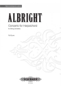 Albright, William Concerto for Harpsichord and String Orchestra fr Cembalo und Streichorchester Partitur