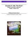 Quartet KV458 'The Hunt' for flute, oboe, clarinet, horn and bassoon score and parts