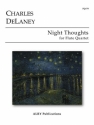 Charles DeLaney, Night Thoughts Fltenquartett Partitur + Stimmen