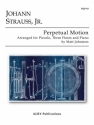 Johann Strauss Jr., Perpetual Motion Flute Quartet and Piano Partitur + Stimmen