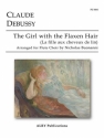 Claude Debussy, The Girl With the Flaxen Hair Fltenensemble Partitur + Stimmen