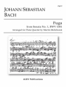 Bach, Johann Sebastian, Fuga from Sonata No. 1, BWV 1001 Flute Quartet