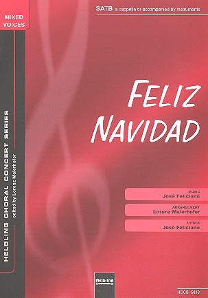 Feliz Navidad for mixed chorus a cappella (instruments ad lib) score