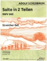 Suite in 2 Teilen SWV660 fr Kontrabass und Streichorchester Stimmensatz (3-2-1-1-1)