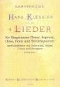 4 Lieder fr Tenor (Sopran), Horn, Oboe und Streichquartett Partitur und Stimmen