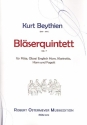 Quintett op.7 fr Flte, Oboe (Englischhorn), Klarinette, Horn und Fagott Partitur und Stimmen