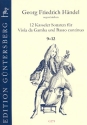 12 Kasseler Sonaten Band 3 (Nr.9-12) fr Viola da gamba und Bc Partitur und Stimmen (Bc ausgesetzt)