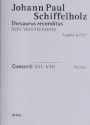 8 Violinkonzerte Heft 4 op.1 (Konzerte 7-8) fr Streicher und Orgel Partitur