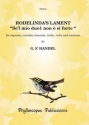 George Frideric Handel Arr: Dr Lance Whitehead Ed: C M M Nex and F H N Rodelinda's Lament Se'l mio duol non  si forte'' wind ensemble