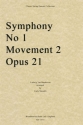 Ludwig van Beethoven, Symphony No. 1 Movement 2, Opus 21 Streichquartett Stimmen-Set