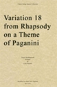 Sergei Rachmaninov, Variation 18 from Rhapsody Streichquartett Stimmen-Set