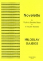 Novelette fr Violine und Kontrabass (2 Kontrabsse) Partitur und Stimmen