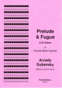 Prelude and Fugue in E minor for double bass quartet score and parts