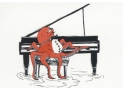 Artist: Barry Lee Octopus playing Piano greetings cards