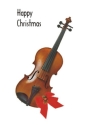 : Violin Christmas Card greetings cards