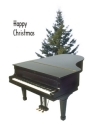 : Piano Christmas Card greetings cards