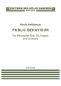 Henrik Hellstenius, Public Behaviour Orchestra, Solo Percussion and SSATBarB Score