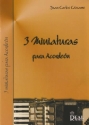 3 Miniaturas para Acorden Akkordeon Buch