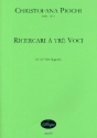 Ricercare  3 voci op.9 fr 3 Viole da gamba Partitur und Stimmen