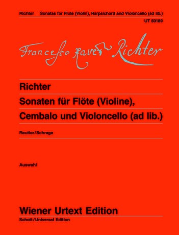 Sonaten fr Flte, obligates Cembalo (Klavier) und Violoncello Partitur und Stimmen