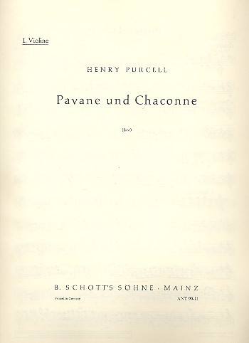 Pavane und Chaconne fr 3 Violinen (oder andere Melodie-Instrumente) und Bass Einzelstimme - Violine I