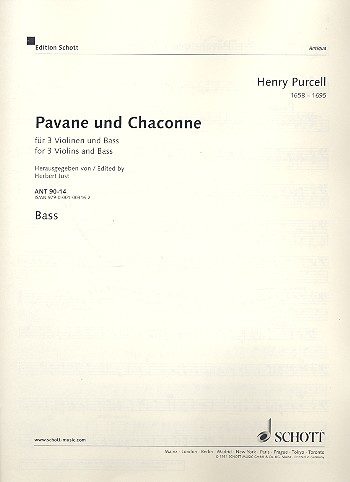 Pavane und Chaconne fr 3 Violinen (oder andere Melodie-Instrumente) und Bass Einzelstimme - Bassi