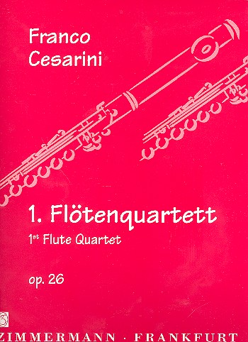 Quartett Nr.1 op.26,1 fr 4 Flten Partitur und Stimmen