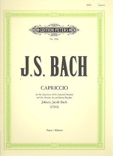 Capriccio on the departure of his beloved brother Johann Jacob Bach BWV992 for piano solo