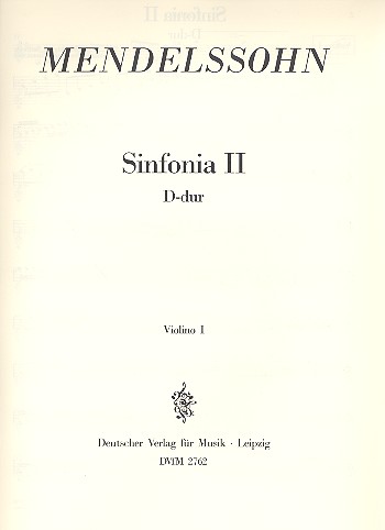 Sinfonia D-Dur Nr.2 fr Streichorchester Violine 1