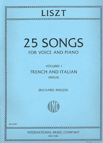 25 songs vol.1 (French and italien songs) for high voice and piano