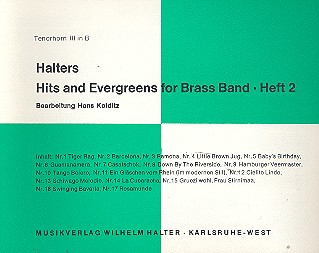 Halters Hits and Evergreens Band 2 fr Blasorchester Tenorhorn 3