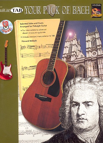 Your pick of Bach (+CD) selected solos and duets for pickstyle guitar (notes and tab)