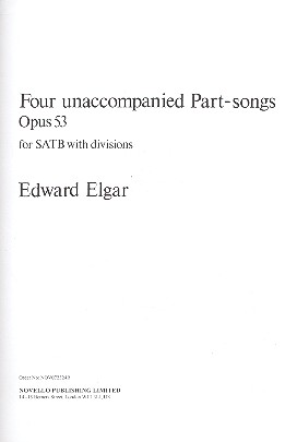 4 unaccompanied part songs op.53 for mixed chorus with divisions