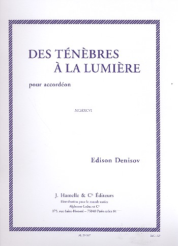 Des tenebres a la lumiere pour accordeon