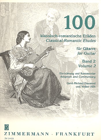 100 klassisch romantische Etden Band 2 fr Gitarre