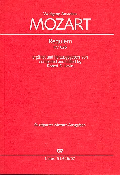 Requiem KV626 fr Soli, Chor und Orchester Studienpartitur