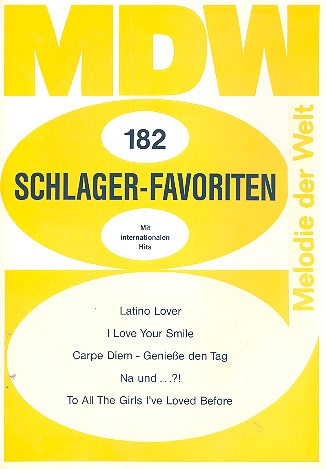 Schlager Favoriten Band 182: fr Gesang und Klavier