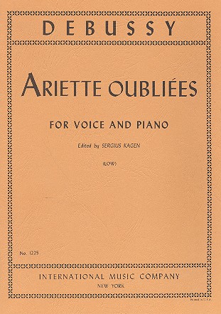 Ariettes oublies for low voice and piano