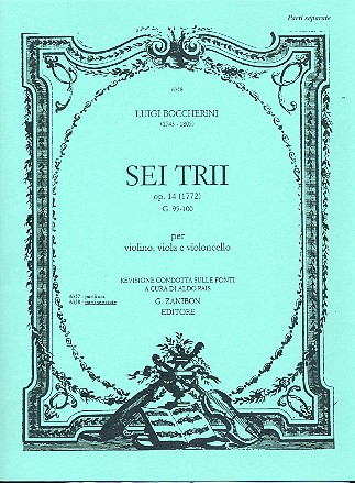 6 Streichtrios op.14 G.95-100 Stimmen (1772)