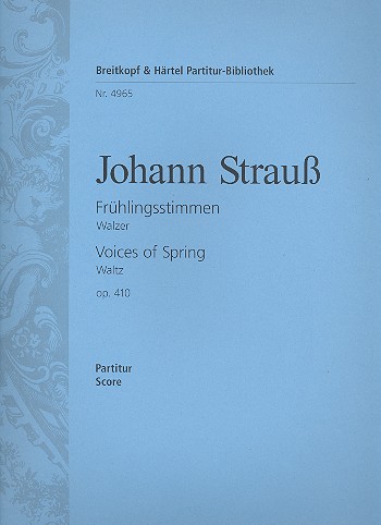 Frhlingsstimmen op.410 Walzer fr Orchester Partitur