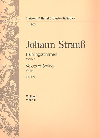 Frhlingsstimmen op.410 Walzer fr Orchester Violine 2