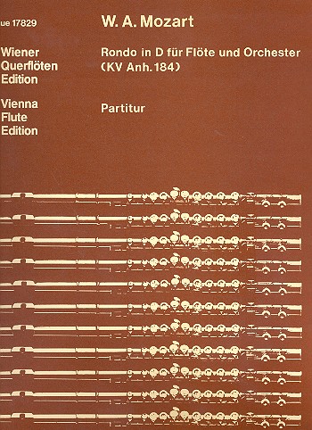 Rondo D-Dur KVAnh.184 fr Flte und Orchester Partitur