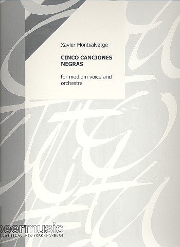 5 Canciones negras for medium voice and orchestra score