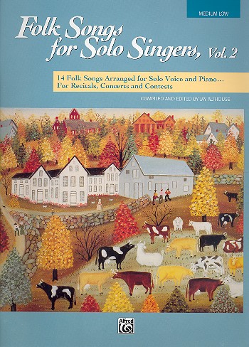 Folk Singers for Solo Singers vol.2 for medium low voice and piano