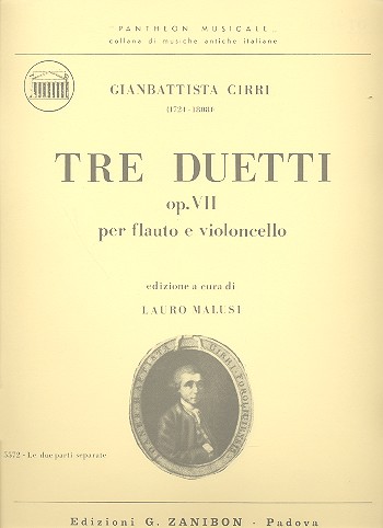 3 duetti op.7 per flauto e violoncello, parti