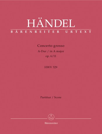 Concerto grosso A-Dur op.6,11 HWV329 fr Orchester Partitur