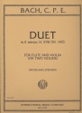 Duet in e minor H598 WQ140 for flute and violin (2 violins) 2 scores