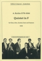 Quintett F major for flute, oboe, clarinet, horn and bassoon score and parts